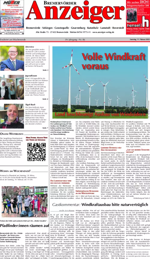 Bremervörder Anzeiger - Lilienthaler Anzeiger - Osterholzer Anzeiger
