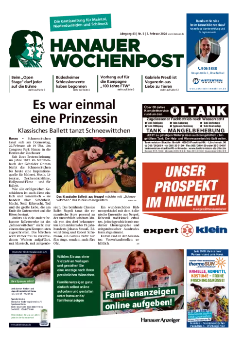 Hanauer Wochenpost + Gelnhäuser Nachrichten Cover