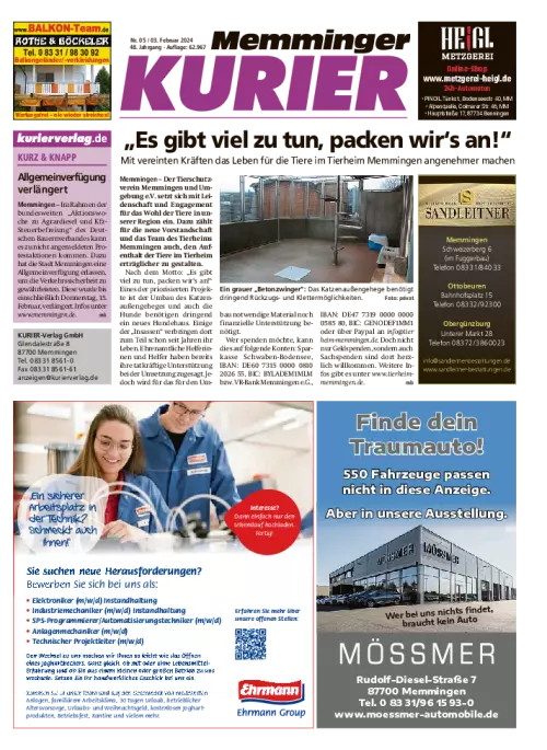 Memminger Kurier Cover