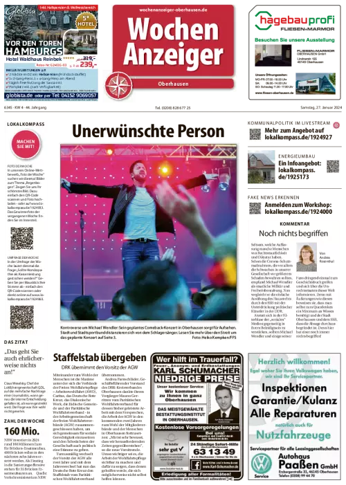 Wochen-Anzeiger Oberhausen Cover